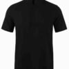 Men's Lightweight Breathable Cotton-Cotton and linen Short Sleeve Shirt - Space Black Color